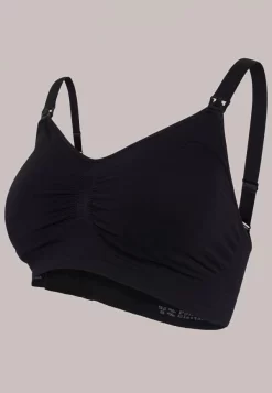 Carriwell Seamless Padded Nursing Bra -Fashion Lingerie Store 3300 carriwell padded maternity and nursing bra blk slr 600x866 1