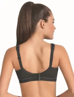 Anita Active Momentum Sports Bra (Black) -Fashion Lingerie Store Anita Active Momentum Sports Bra Black Back View EnVie Lingerie