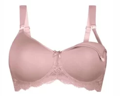 Anita Maternity Miss Lovely Nursing Bra With Padded Cups -Fashion Lingerie Store Anita Miss Lovely Nursing Bra Rosewood closeup