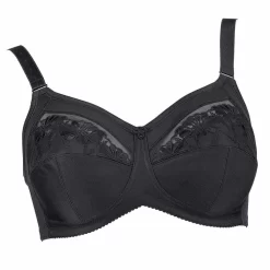 Anita Comfort Safina Non Wire Bra (Black) With Thin Straps -Fashion Lingerie Store AnitaSafinablackbrawiththinnerstraps