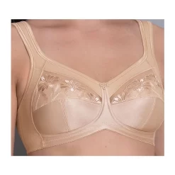 Anita Comfort Safina Non Wired Bra With Comfort Straps (Sand) -Fashion Lingerie Store AnitaSafinanonwiredBraSandcloseupfont