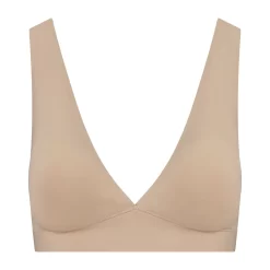 Bye Bra Bra Top Deep Plunge -Fashion Lingerie Store Bra Top Deep Plunge Beige Front