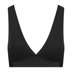 Bye Bra Bra Top Deep Plunge -Fashion Lingerie Store Bra Top Deep Plunge Black Front