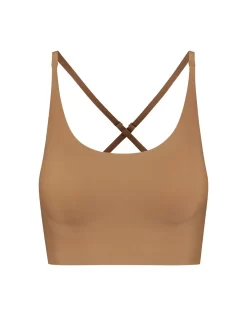 Bye Bra Bra Top Round-Neck -Fashion Lingerie Store Bra Top Round Neck Light Brown Product Front 1