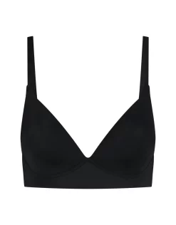 Bye Bra Wire Free Bra -Fashion Lingerie Store Bra Top Wire Free Black Product Front
