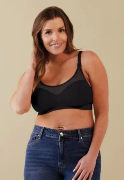 Bravado Body Silk Seamless Sheer Nursing Bra -Fashion Lingerie Store Bravado Body Sik Seamless Sheer Nursing Bra Black Front