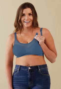 Bravado Body Silk Seamless Sheer Nursing Bra -Fashion Lingerie Store Bravado Body Silk Seamless Sheer Nursing Bra Midnight blue open strap