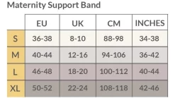 Carriwell Maternity Support Band -Fashion Lingerie Store CariwellMaternitySupportBandSizeChart