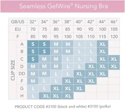 Carriwell Maternity & Nursing Bra With GelWire Support 7 Carriwell Maternity & Nursing Bra With GelWire Support -Fashion Lingerie Store CarriwellSeamlessNursingBraSizeChart