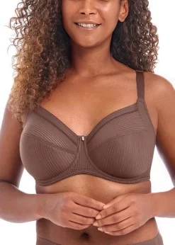 Fantasie Fusion Underwired Full Cup Side Support Bra (Coffee Roast) -Fashion Lingerie Store Fantasie Fusion Underwired Full Cup Side Support Bra Front EnVie Lingerie