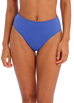 Freya Jewel Cove Azure High Waist Bikini Brief 10 Freya Jewel Cove Azure High Waist Bikini Brief -Fashion Lingerie Store Freya Swim Jewel Cove Plain Azure High Waist Bikini Brief