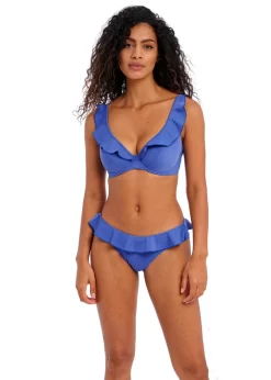 Freya Jewel Cove Bikini Top Azure -Fashion Lingerie Store Freya Swim Jewel Cove Plain Azure Underwired High Apex Bikini Top front