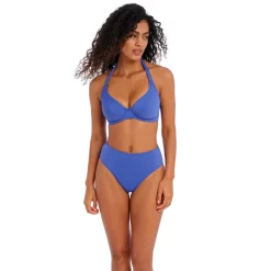 Freya Jewel Cove Azure High Waist Bikini Brief 13 Freya Jewel Cove Azure High Waist Bikini Brief -Fashion Lingerie Store FreyaJewelCoveHighWiastLegBikiniBriefPlainAzure