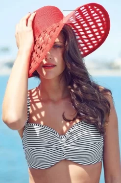 Panache Anya Stripe Strapless Bandeau Bikini Top -Fashion Lingerie Store PanacheAnysStripeStraplessBandeauBikinitopSW0893