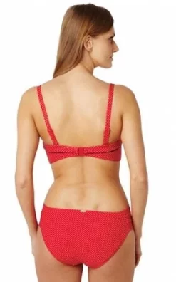 Panache Britt Gathered Bikini Pant -Fashion Lingerie Store PanacheBrittGatherBikiniBriefsSW0829Redpolkadot