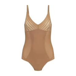 Bye Bra Powermesh Bodysuit -Fashion Lingerie Store Powermesh body suit Light Brown Front b1681597 acaa 455d 9464 b443de1a24a6