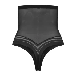 Bye Bra Powermesh High Waist Thong -Fashion Lingerie Store Powermesh high waist thong Black Back d61405b7 ba23 4323 af74 532ed82b2a5f