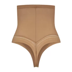 Bye Bra Powermesh High Waist Thong -Fashion Lingerie Store Powermesh high waist thong Light Brown Back 80ef70d2 7e2c 4038 90b2 e46529528093