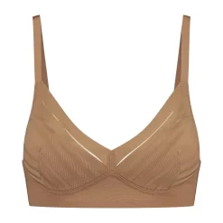 Bye Bra Bra Top Wire Free Lace 25 Bye Bra Bra Top Wire Free Lace -Fashion Lingerie Store Powermesh wire free bra Light Brown Front