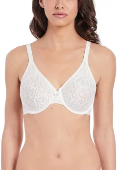 Wacoal Halo Lace Moulded Bra -Fashion Lingerie Store Wacoal Halo Lace Ivory Underwire Bra