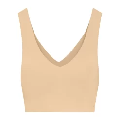 Bye Bra Bra Top V-Neck -Fashion Lingerie Store bra top v neck beige Front