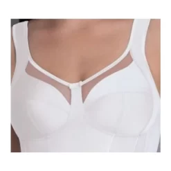 Anita Comfort Corselet Clara Non Wired (White) -Fashion Lingerie Store closeupofAnitacorselettewhite