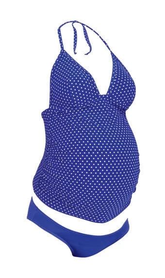 Anita Maternity Halterneck Tankini 2 Piece Purple Polkadot 2 Anita Maternity Halterneck Tankini 2 Piece Purple Polkadot - Image 2