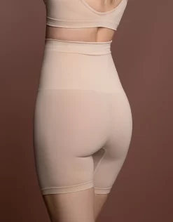 Bye Bra Seamless Short -Fashion Lingerie Store seamless shorts beige back